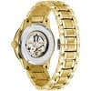 Bulova Men's Classic Sutton 4-Hand Automatic Gold Stainless Steel Watch, 24-Hour Sub Dial, Open Aperture, Self-Winding, Exhibition Caseback, Double - 3 of 4