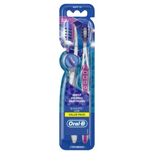 Oral-B 3D White Luxe Pro-Flex Manual Toothbrush Soft Bristles - 2ct