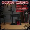Gulches Black Red Gothic Cat Tree 44 inch Large Cats Heavy Duty MDF Velvet Coffin Bed Bat Toy Sisal Posts Tower Furniture - 3 of 4