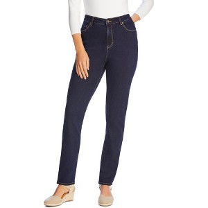 Woman Within Women's Plus Size Comfort Curve Straight-Leg Denim Jean - 1 of 4