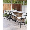 Pellebant Outdoor Indoor All-weather Swivel Barstool Patio Bar Stools (Set of 2) - 2 of 4