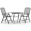 vidaXL 3 Piece Patio Dining Set Expanded Metal Mesh Anthracite - 2 of 4