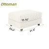 Kumasinova Plush Corduroy Ottoman Module,Standalone Ottoman Piece for Sectional Sofa with 2/3/4 Seater,31.5" x 23.6" x 15.76" - 3 of 4