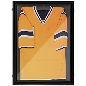 Aghana Digitals Cherry Brown UV-Resistant Jersey Display Case with Acrylic Door, MDF Frame, Hanger - 1 of 4