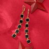 Ross-Simons Black Onyx Square-Link Drop Earrings in 18kt Gold Over Sterling - 3 of 4