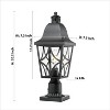 Maggift Outdoor Wall Lights Lamp Post Light Fixture, Lampshade Waterproof, Fence Post Deck Lighting, Black, 7.50"*7.50"*20.2" - 2 of 4