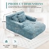 Kumasinova Chenille Giant Bean Bag Chair with 3 Pillows,Sofa Bed with Armrests,Lounge Chair Indoor for Living Room,Bedroom - 3 of 4