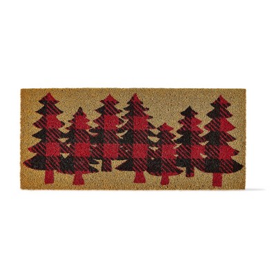 tagltd 1'6"x2'6" Buffalo Check Pine Trees Estate Coir 18" x 30" Doormat