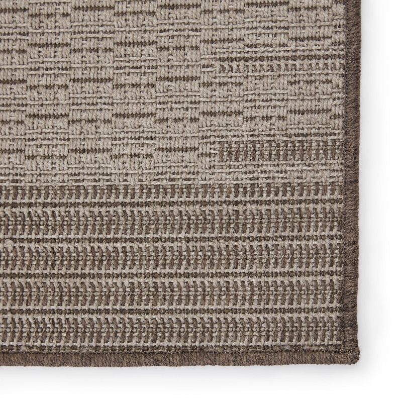 Poerava Indoor/Outdoor Border Area Rug Gray/Taupe - Jaipur Living, 5 of 8