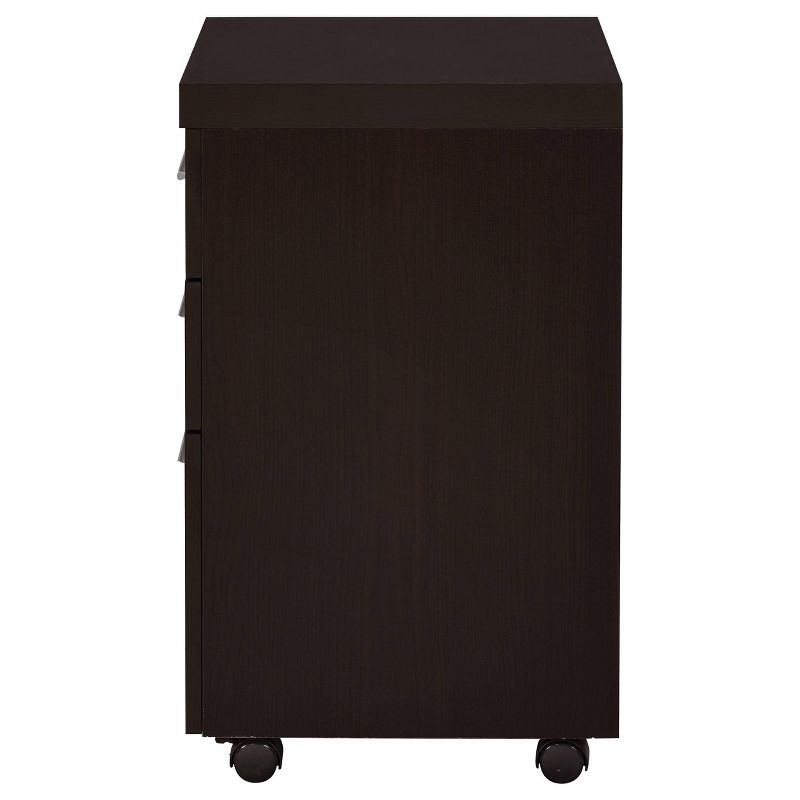Skeena 3 Drawer Mobile Storage Cabinet Cappuccino - Coaster, 6 of 11