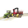 Bruder John Deere 7930 Forestry and Farm Tractor with Logging Trailer, Articulated Crane Arm and 4 Tree Trunks - 4 of 4