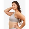Leading Lady Women's The Meryl - Cotton Front-Closure Comfort & Sleep Bra (110) Heather Grey 54C/D/DD - 3 of 4