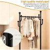 Metal Clothes Rack with Wheels,Rolling Clothing Racks for Hanging Clothes,Standing Garment Rack with Storage and Hooks,for Bedroom Closet Living-Room - 4 of 4