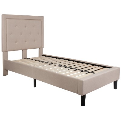 Merrick Lane Twin Size Platform Bed Tufted Upholstered Platform Bed In ...