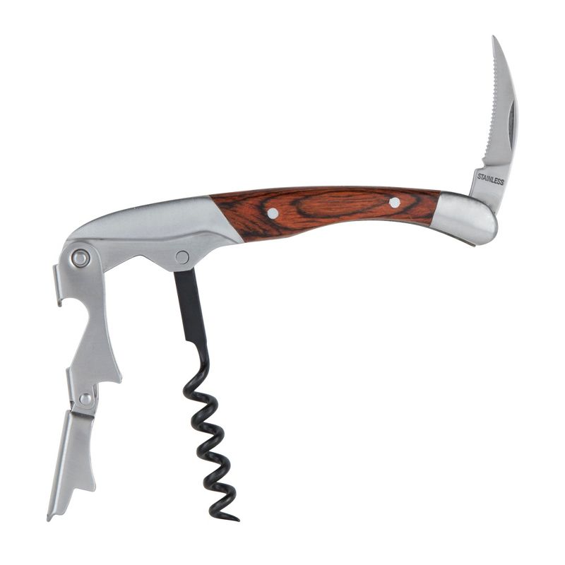 Spruce Double Hinge Corkscrew by True, Brown Finish, 5 of 9