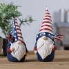 Americana Gnome Figurine Set of 2 – Polyresin & Metal Patriotic Decor, 3.75×3×7.25 in by Melrose - 2 of 4
