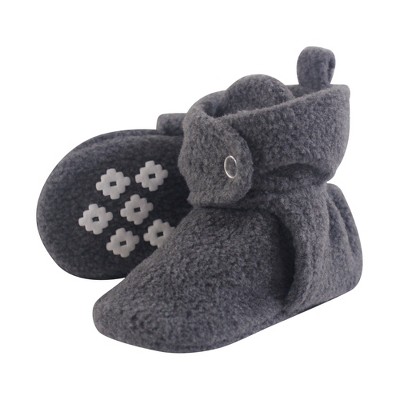 Little Treasure Baby And Toddler Cozy Fleece Booties, Heather Charcoal ...