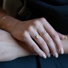 sanctuaire Dainty Cross Ring 14K Solid Gold - 2 of 3