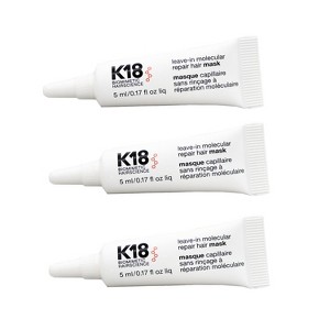 K18 Biomimetic HairScience Leave-In Molecular Repair Hair Mask (0.17 oz) - PACK OF 3 | Repairs Dry or Damaged Hair, Reverse Hair Damage K 18 - 1 of 4