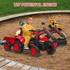 Jojoka 12V 3 in 1 Kids Ride On Excavator & Tractor with Remote, Detachable Trailer, Digger, Music - 3 of 4