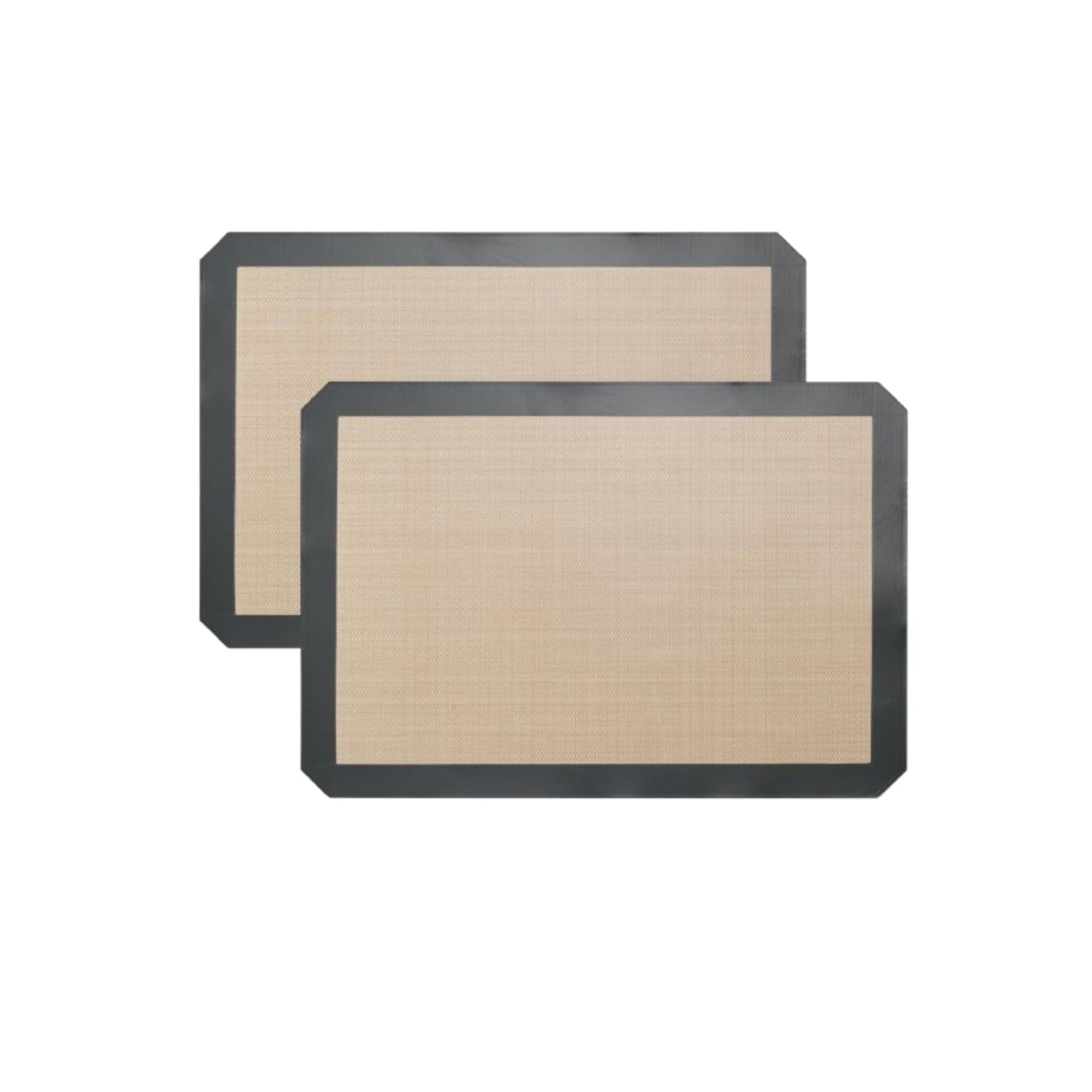 Home Collection 2-Pack Silicone Baking Mats Grey/Beige, 0.4mm