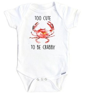 Crab Too Cute Onesie® Baby Boy Girl Clothes Infant Bodysuit Funny Cute Newborn GS1 - 1 of 3