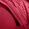 Brielle Home 100% Premium 300 TC Modal Bedding Collection Sateen Duvet Cover Set Red - 4 of 4