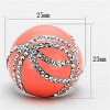 Slickblue Women's Stainless Steel Ring, Orange Band with Clear Crystal, Polished Finish, Sizes 5-10 - 2 of 4