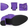 BLISSFUL STEP Buckle Chunky Heels with Side Zip Ankle Boots for Women - 4 of 4