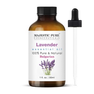 Majestic Pure Lavender Essential Oil with Dropper - 100% Pure and Natural Premium Grade - 1 Fl Oz - 1 of 4