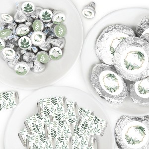 Big Dot of Happiness Boho Botanical - Mini Candy Bar Wrappers, Round Candy Stickers & Circle Stickers - Greenery Party Candy Favor Sticker Kit 304 Pc - 1 of 4