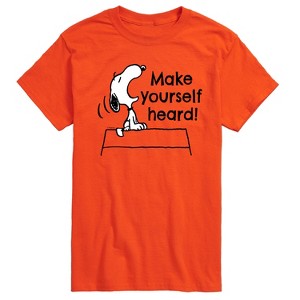 Men's - Peanuts - Make Yourself Heard Short Sleeve Graphic T-Shirt - 1 of 4