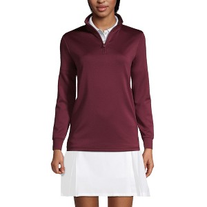 Lands' End Lands' End School Uniform Women's Quarter Zip Pullover - 1 of 2