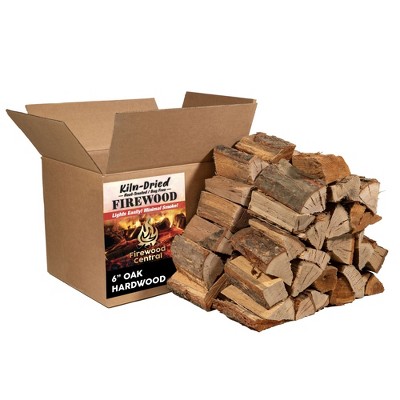 Firewood Central Kiln-Dried Wood Splits 6 in, 35–40 Pieces for Pizza Ovens, Grills, Smokers, and BBQ Cooking