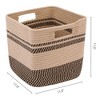 REGALWOVEN Cotton Rope Handcrafted Breathable Odorless Open Storage Bins 11 x 11 x 11 Inch 1 Pc - 3 of 4