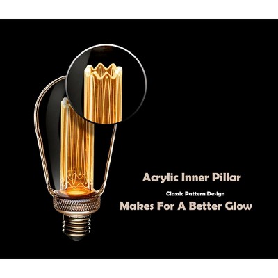 Amber Dimmable LED Decorative Light Bulb with Medium Screw Base