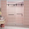 NicBex Shower Door Frameless Single Sliding Shower Doors, 5/16" (8mm) Thick Tempered Glass with Explosion-proof Film for Bathroom - 3 of 4