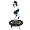 LEAPS & REBOUNDS 40" Adjustable Stability Bar Attachment with 40" Mini Fitness Trampoline and Home Gym Rebounder for Cardio Exercises, Gray - 4 of 4