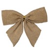Northlight Buffalo Plaid and Burlap 2-Loop Christmas Bow Decorations - 5.5" - Pack of 6 - 3 of 4