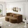 KWPZQEB Convertible Folding Sofa Bed, Corduroy Fabric Foam-Filled Couch with 2 Pillows, Modern Folding Loveseat Sofa for Living Room, Bedroom - 2 of 4