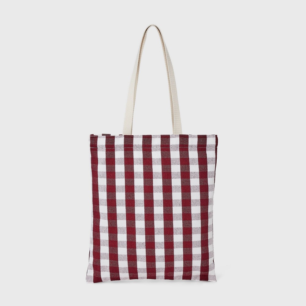 Photos - Women Bag Magazine Tote Bag - Universal Thread™ Gingham Red