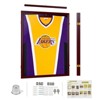 Slickblue Wall-Mount Sports Jersey Frame, Velvet-Lined, Key Lock for Protection, 31.5x23.6in, Black/Brown - 2 of 4