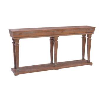 68" Joaquin Transitional Large Wood Console & Buffet Table Brown Distressed Finish - Powell