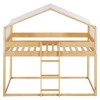 CAVINAS Twin Over Twin Wood/Metal Bunk Bed with Ladder/Tent,House Bed Frame for Kids Room,Bedroom - 3 of 4