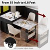 82.7" Two-Tone Kitchen Island: Expandable, 2 Shelves, 2 Drawers, Power Outlets - 3 of 4