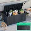 Infurnic Deck Boxes, Extra-Large Deck Box with Lockable Storage, Waterproof Outdoor Storage Box for Patio Garden Pool, Black, 61"*28.4"*29" - 2 of 4