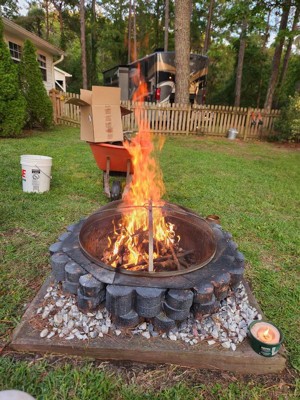 Sunnydaze Outdoor Heavy-duty Steel Mesh Round Camp Fire Pit Spark ...
