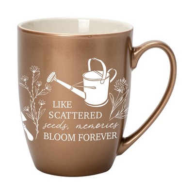 Elanze Designs Like Scattered Seeds Memories Bloom Forever Bronze 10 ounce New Bone China Coffee Cup Mug