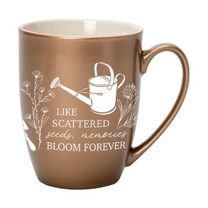 Elanze Designs Like Scattered Seeds Memories Bloom Forever Bronze 10 ounce New Bone China Coffee Cup Mug - 1 of 4