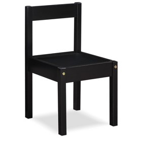 Yinvani Black 3 Piece Toddler Table with 2 Chairs Set - 1 of 4